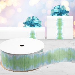 Shimmer Ikat in Green and Aqua Ripsband