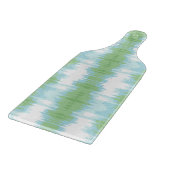 Shimmer Ikat in Green and Aqua Schneidebrett (Ecke)