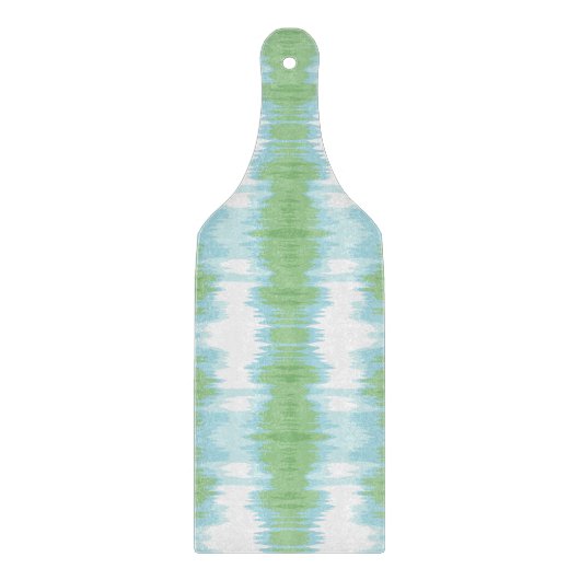Shimmer Ikat in Green and Aqua Schneidebrett (Vorderseite)
