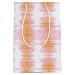 Shimmer Ikat in Pink and Orange Mittlere Geschenktüte