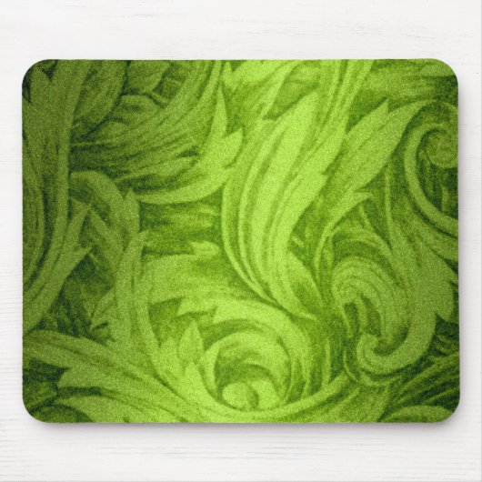 Shimmer Leaf Damask Mouse Pad Mousepad (Vorne)