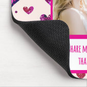 Shimmer Lila Heart Share my Fries Mousepad (Ecke)