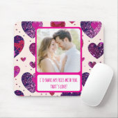 Shimmer Lila Heart Share my Fries Mousepad (Mit Mouse)