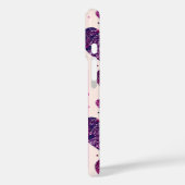 Shimmer Lila Herztxt sofort zurück Case-Mate iPhone Hülle (Rückseite / Links)