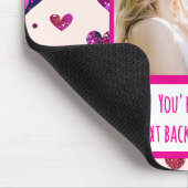 Shimmer Lila Herztxt sofort zurück Mousepad (Ecke)