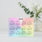 Shimmer Mini Kalender 2020 von Janz Postkarte (Stehend Vorderseite)