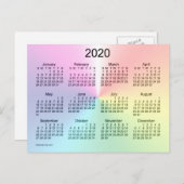 Shimmer Mini Kalender 2020 von Janz Postkarte (Vorne/Hinten)