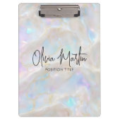 Shimmer Opal Iridescent Background Klemmbrett (Vorderseite)