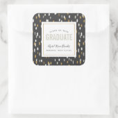 Shimmer-Personalisierte Abschluss-Aufkleber Quadratischer Aufkleber (Tasche)