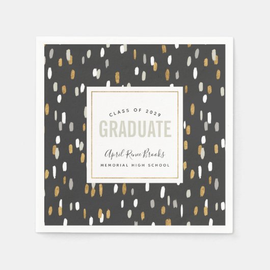 Shimmer Personalisierter Abschluss Serviette (Vorderseite)