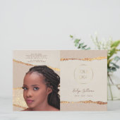 Shimmer Ripped Paper Bifold Broschüre (Stehend Vorderseite)