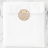 Shimmer Ripped Paper Danke Runder Aufkleber (Tasche)