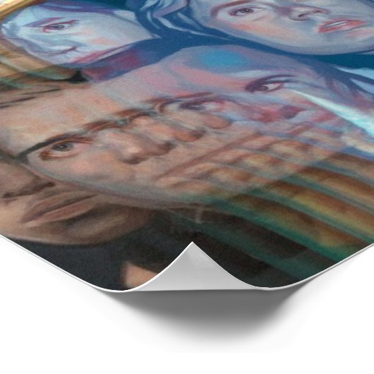 Shimmer Silhouette Poster Print Wall Art (Ecke)