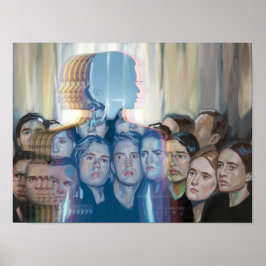 Shimmer Silhouette Poster Print Wall Art