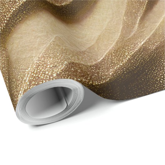 Shimmer Texture Glitzer Gold Muster Geschenkpapier (Rolleneckpunkt)