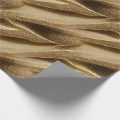 Shimmer Texture Glitzer Gold Muster Geschenkpapier (Ecke)