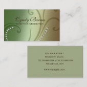 Shimmer und Crystals Business Card Visitenkarte (Vorne/Hinten)