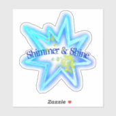 Shimmer und Shine Neon Star und Green Paint Splash Aufkleber (Blatt)