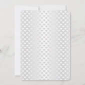 Shimmer White Wedding Hearts Einladung (Rückseite)