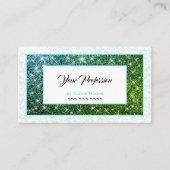 Shimmering Aquamarin Glitzer Kosmetik Haarmacherei Visitenkarte (Vorderseite)