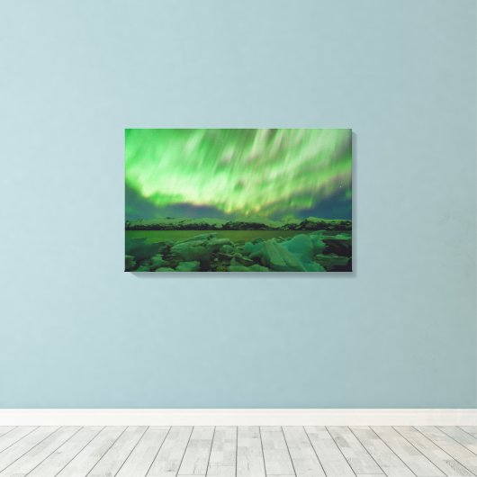 Shimmering Aurora Leinwanddruck (Insitu (Holzboden))