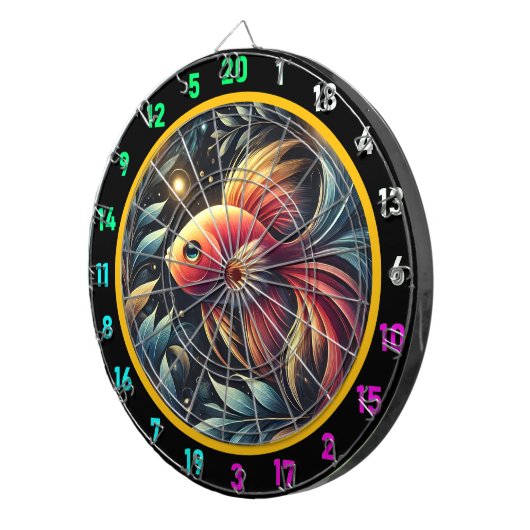 Shimmering Betta Dartboard Game Set Dartscheibe (Vorderseite rechts)
