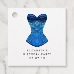 Shimmering Blue Velvet Debutante Geschenkanhänger