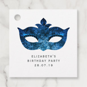 Shimmering Blue Velvet Debutante Geschenkanhänger