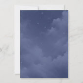Shimmering Celestial Stardust Skies Milestone Einladung (Rückseite)
