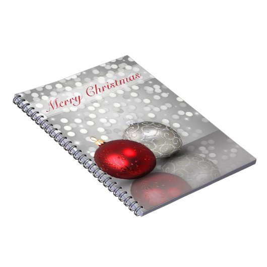 Shimmering Christmas Ornaments - Notebook Notizblock (Rechte Seite)