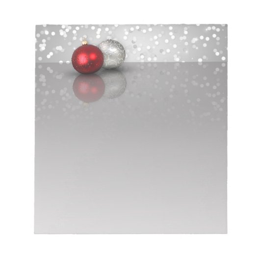 Shimmering Christmas Ornaments - Notepad Notizblock (Vorderseite)