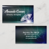 Shimmering Diamond Jeweler Business Card Visitenkarte (Vorne/Hinten)