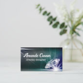Shimmering Diamond Jeweler Business Card Visitenkarte (Stehend Vorderseite)