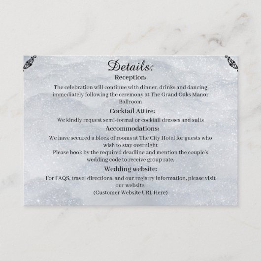 Shimmering Filigree Enclosure Card Begleitkarte (Vorderseite)