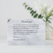 Shimmering Filigree Silver Flat Thank You Card Dankeskarte (Stehend Vorderseite)