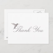 Shimmering Hummingbird Vielen Dank White Postcard Postkarte (Vorne/Hinten)
