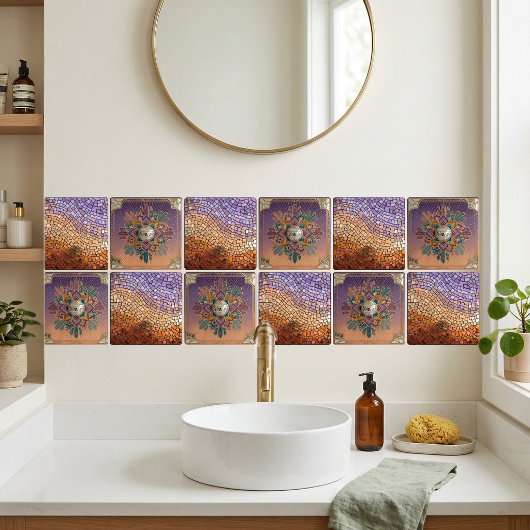 Shimmering Mosaic Gradient Ceramic Tile Fliese