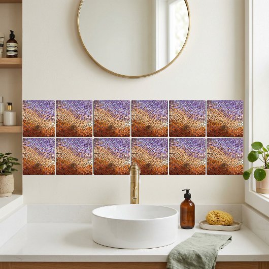Shimmering Mosaic Gradient Ceramic Tile Fliese
