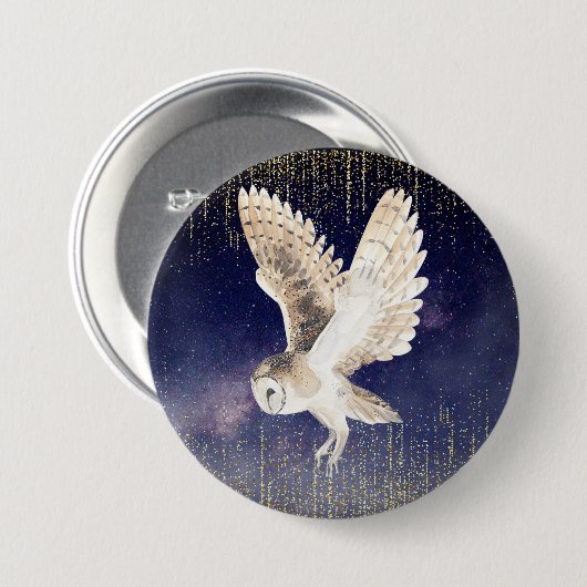 Shimmering Owl Button (Vorne & Hinten)