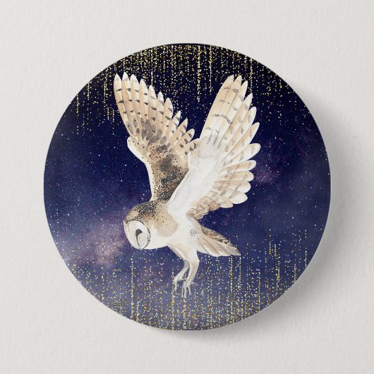 Shimmering Owl Button (Vorderseite)
