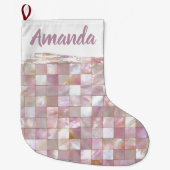 Shimmering Pink Stocking Christmas Stocking Großer Weihnachtsstrumpf (Vorderseite)