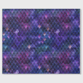 Shimmering Purple Ombre & Glitter Dragon Scales Geschenkpapier (Flach)