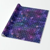 Shimmering Purple Ombre & Glitter Dragon Scales Geschenkpapier (Ungerollt)