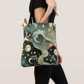 Shimmering Sage Green Celestial Moon Accessory Tasche (Von Nahem)