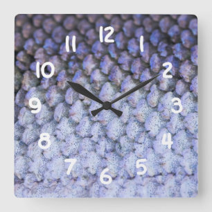 Shimmering Salmon Quadratische Wanduhr