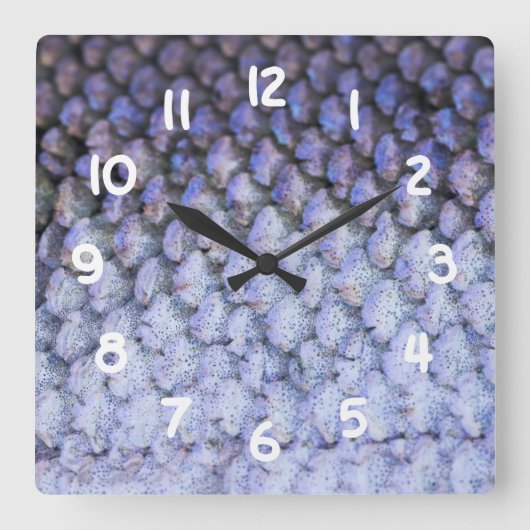 Shimmering Salmon Quadratische Wanduhr (Vorderseite)