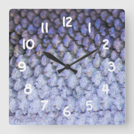 Shimmering Salmon Quadratische Wanduhr