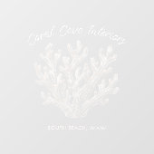 Shimmering Sea Coral Silhouette Window Cling Fensteraufkleber (Blatt)