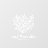 Shimmering Sea Coral Silhouette Window Cling Fensteraufkleber (Blatt)