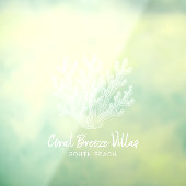 Shimmering Sea Coral Silhouette Window Cling Fensteraufkleber (Blatt 3)